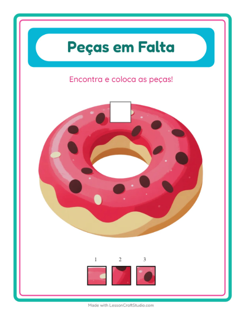 Pré-visualização da ficha de Peças Faltantes com Café da manhã para Educação infantil (pré-escola, 5-7 anos)