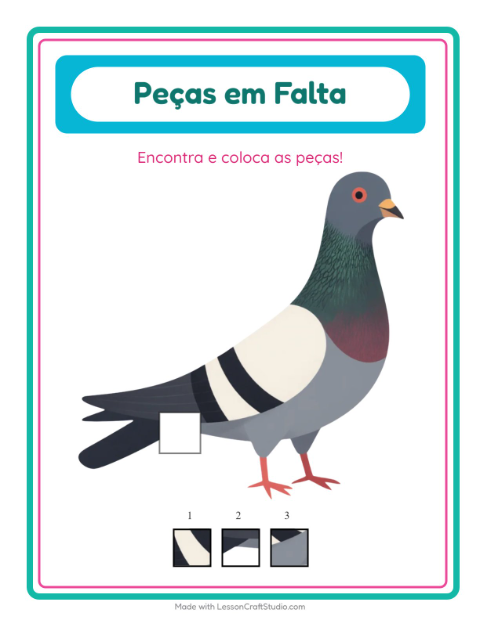 Pré-visualização da ficha de Peças Faltantes com Coisas que voam para Educação infantil (pré-escola, 5-7 anos)