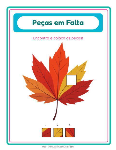 Pré-visualização da ficha de Peças Faltantes com Dia de Ação de Graças para Educação infantil (pré-escola, 5-7 anos)