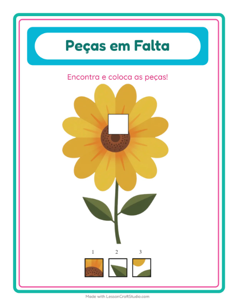 Pré-visualização da ficha de Peças Faltantes com Páscoa para Educação infantil (pré-escola, 5-7 anos)