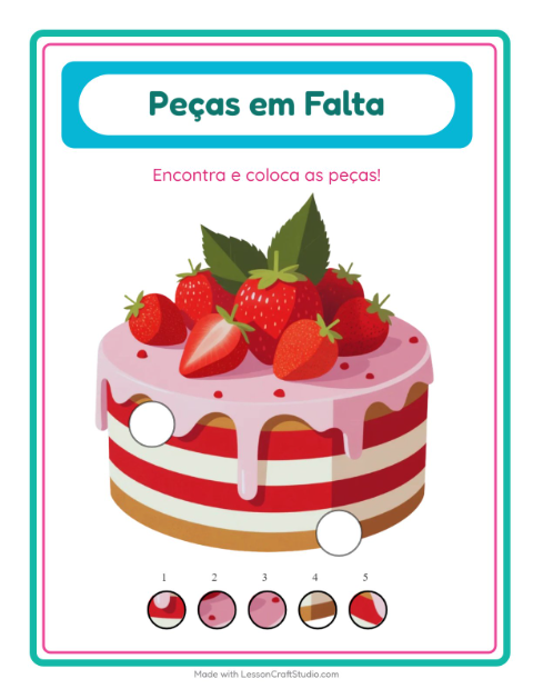 Pré-visualização da ficha de Peças Faltantes com 4 de Julho para Educação infantil (pré-escola, 5-7 anos)