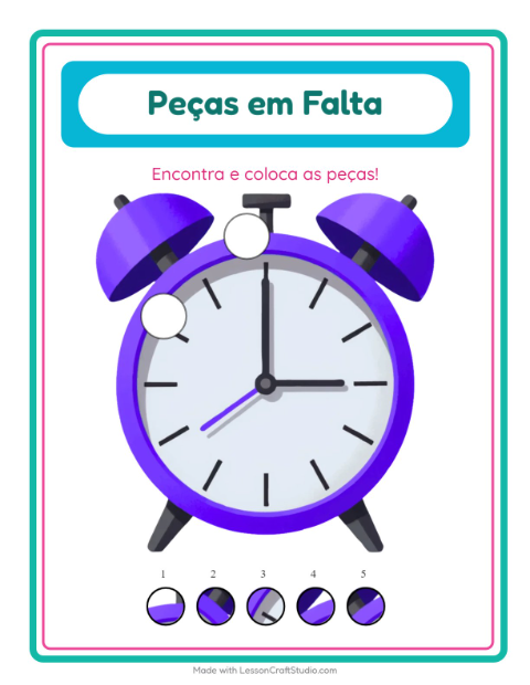 Pré-visualização da ficha de Peças Faltantes com Pela casa para Educação infantil (pré-escola, 5-7 anos)