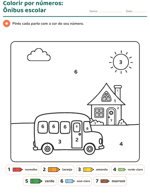 Pré-visualização da ficha de Pinte conforme o resultado para Educação infantil (pré-escola, 5-7 anos)