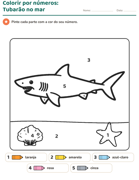 Pré-visualização da ficha de Pinte conforme o resultado para Educação infantil (pré-escola, 5-7 anos)