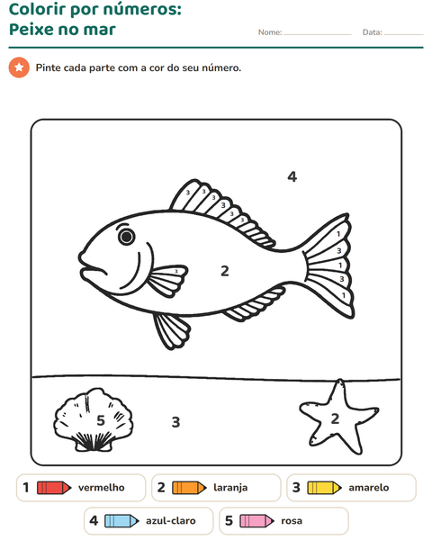 Pré-visualização da ficha de Pinte conforme o resultado para Educação infantil (pré-escola, 5-7 anos)