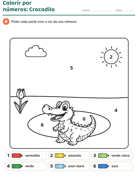 Pré-visualização da ficha de Pinte conforme o resultado para Educação infantil (pré-escola, 5-7 anos)