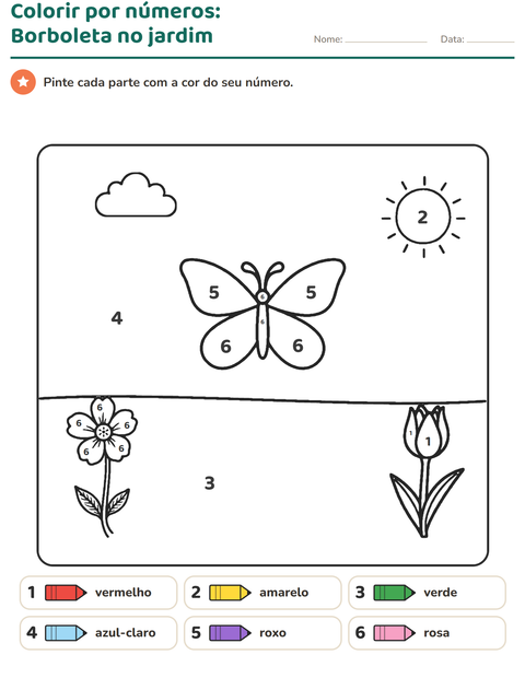 Pré-visualização da ficha de Pinte conforme o resultado para Educação infantil (pré-escola, 5-7 anos)