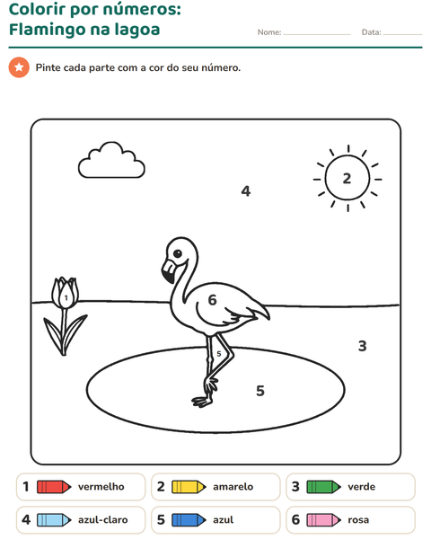 Pré-visualização da ficha de Pinte conforme o resultado para Educação infantil (pré-escola, 5-7 anos)