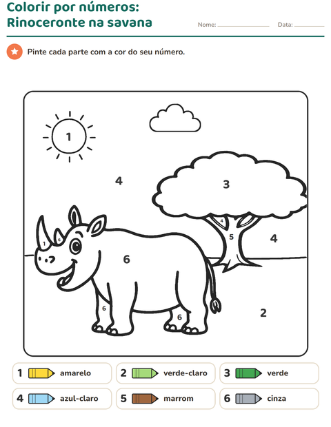 Pré-visualização da ficha de Pinte conforme o resultado para Educação infantil (pré-escola, 5-7 anos)