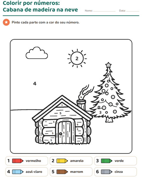 Pré-visualização da ficha de Pinte conforme o resultado para Educação infantil (pré-escola, 5-7 anos)