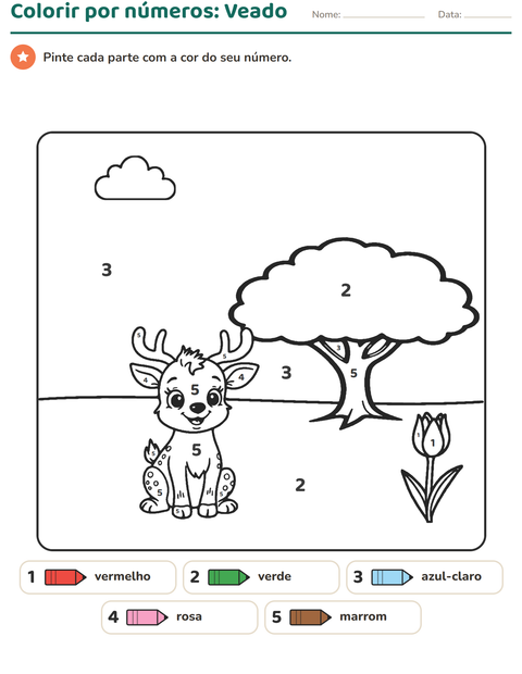 Pré-visualização da ficha de Pinte conforme o resultado para Educação infantil (pré-escola, 5-7 anos)