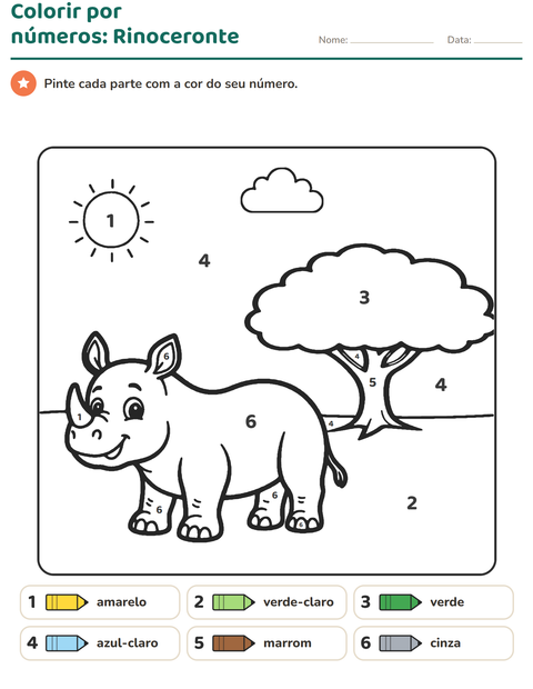 Pré-visualização da ficha de Pinte conforme o resultado para Educação infantil (pré-escola, 5-7 anos)