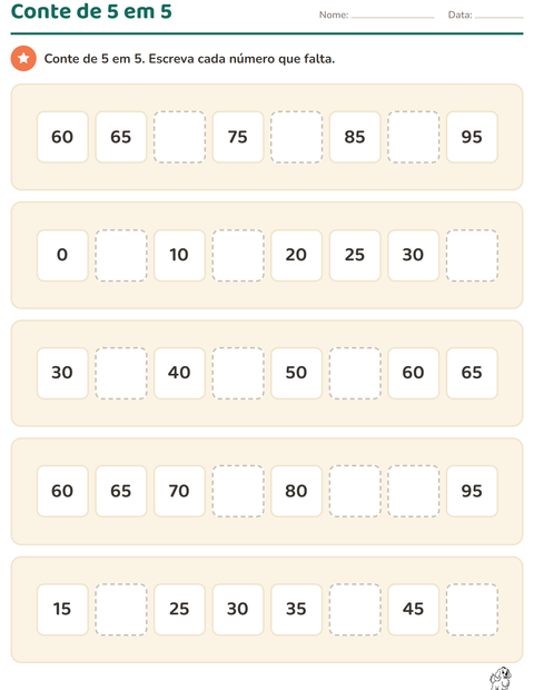 Pré-visualização da ficha de Quadro numérico com Animais do zoológico PB para 1º ano do ensino fundamental