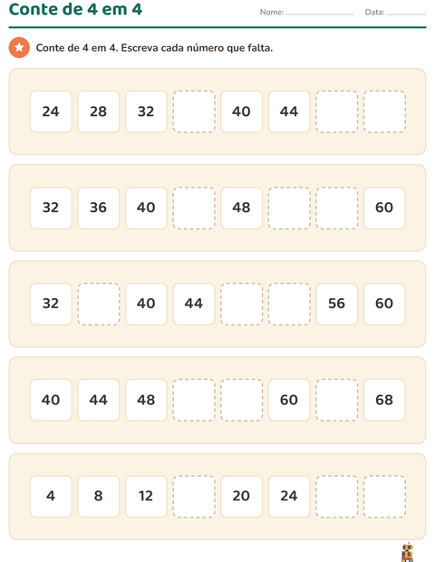 Atividades de quadro numérico para o 2º ano — 3