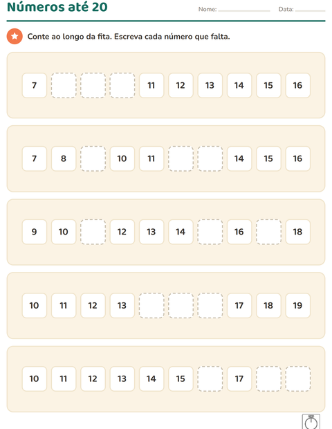 Pré-visualização da ficha de Quadro numérico com Esportes PB para Educação infantil (pré-escola, 5-7 anos)