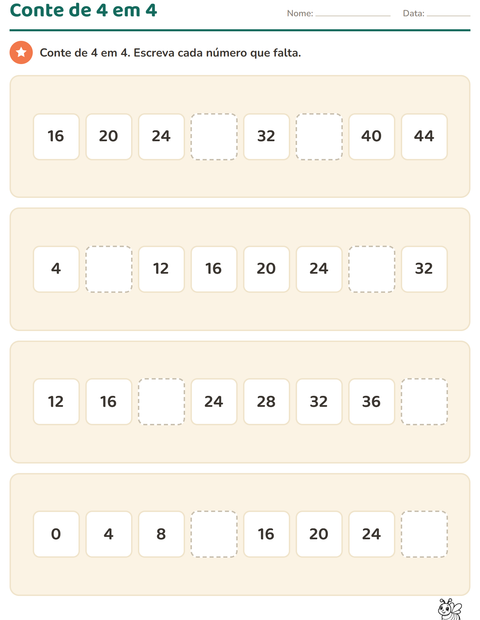 Pré-visualização da ficha de Quadro numérico com Animais da fazenda PB para 2º ano do ensino fundamental