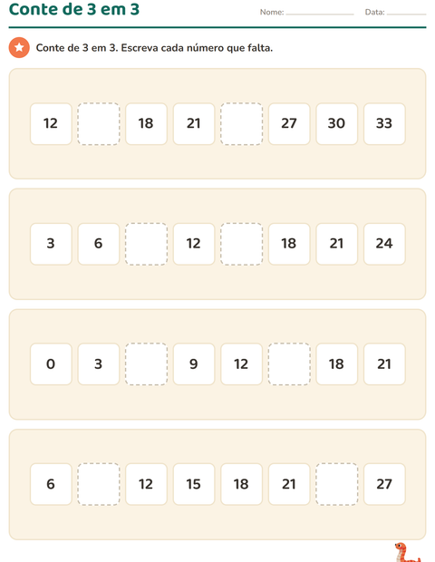 Pré-visualização da ficha de Quadro numérico com Insetos e bichos para 2º ano do ensino fundamental