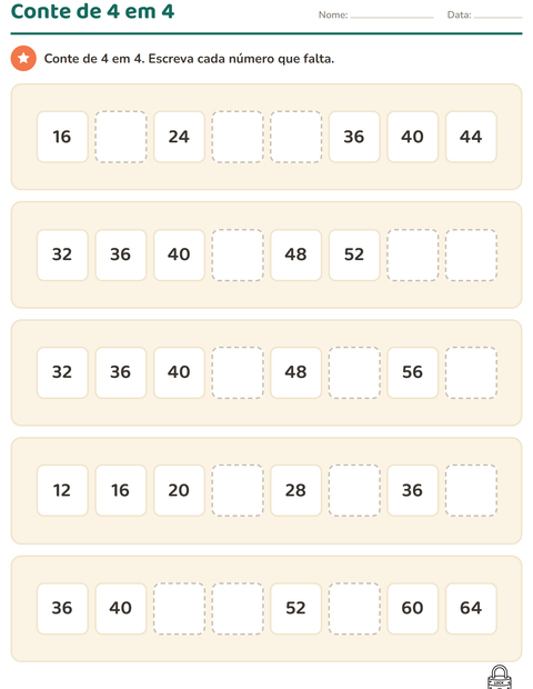 Pré-visualização da ficha de Quadro numérico com Objetos PB para 2º ano do ensino fundamental