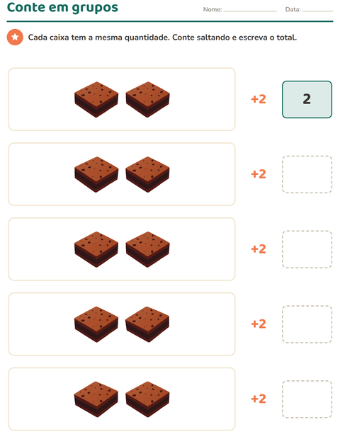 Pré-visualização da ficha de Quadro numérico com Padaria para 1º ano do ensino fundamental