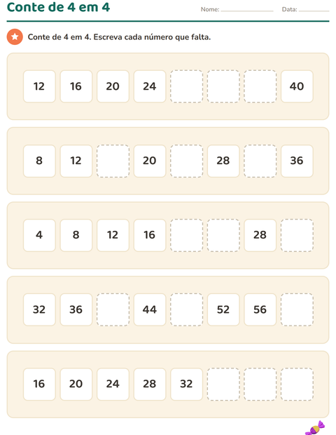 Pré-visualização da ficha de Quadro numérico com Páscoa para 2º ano do ensino fundamental