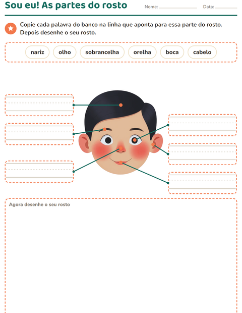 Pré-visualização da ficha de Quem sou eu para Educação infantil (pré-escola, 5-7 anos)