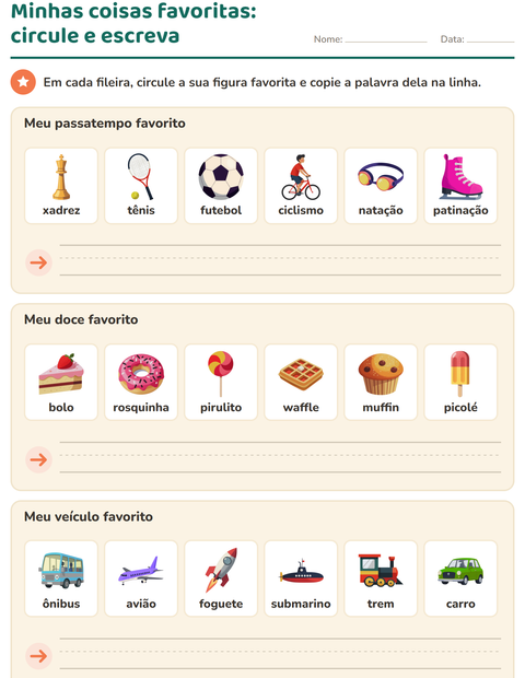 Pré-visualização da ficha de Quem sou eu para Educação infantil (pré-escola, 5-7 anos)