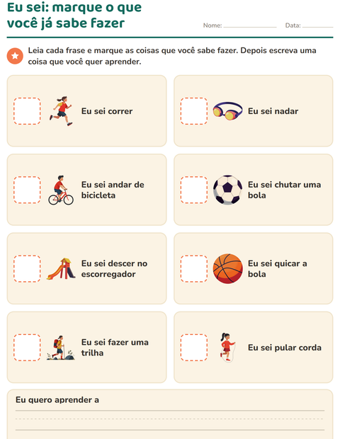 Pré-visualização da ficha de Quem sou eu para Educação infantil (pré-escola, 5-7 anos)