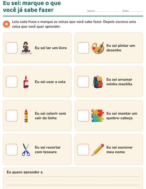 Pré-visualização da ficha de Quem sou eu para Educação infantil (pré-escola, 5-7 anos)