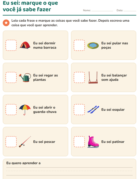 Pré-visualização da ficha de Quem sou eu para Educação infantil (pré-escola, 5-7 anos)