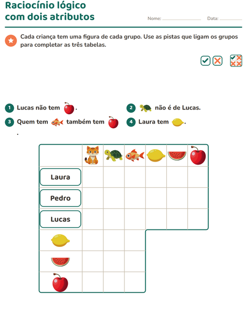 Pré-visualização da ficha de Raciocínio lógico com Animais de estimação para 3º ano do ensino fundamental