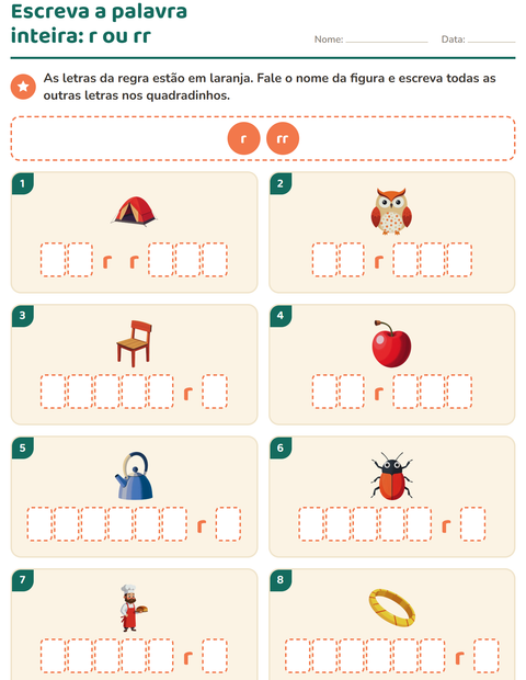 Pré-visualização da ficha de Regras de ortografia para 2º ano do ensino fundamental