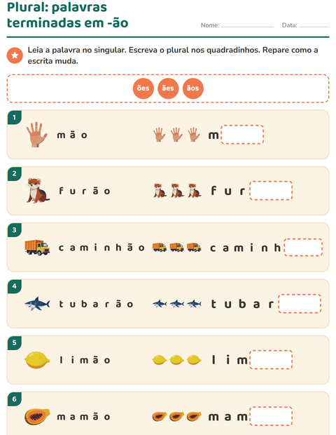 Pré-visualização da ficha de Regras de ortografia para 2º ano do ensino fundamental