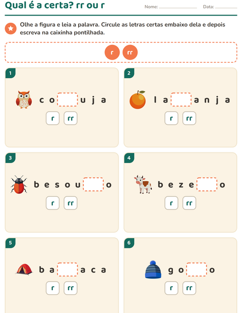 Pré-visualização da ficha de Regras de ortografia para 2º ano do ensino fundamental