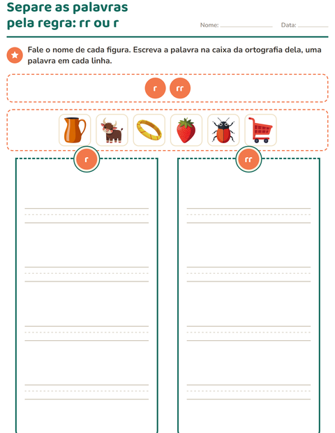 Pré-visualização da ficha de Regras de ortografia para 2º ano do ensino fundamental