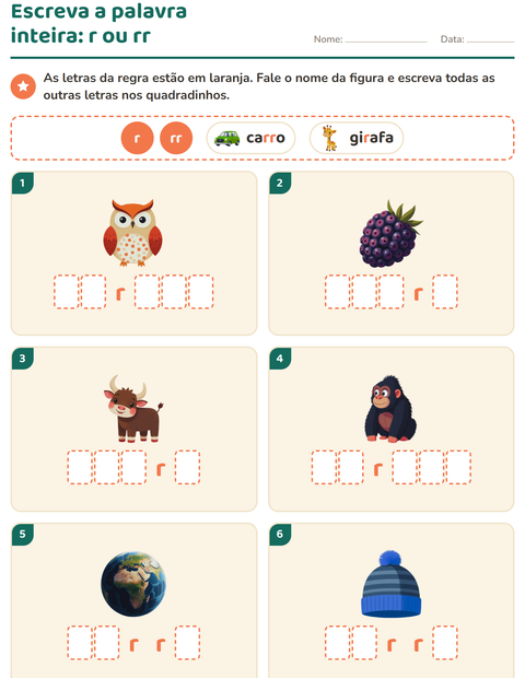 Pré-visualização da ficha de Regras de ortografia para 2º ano do ensino fundamental