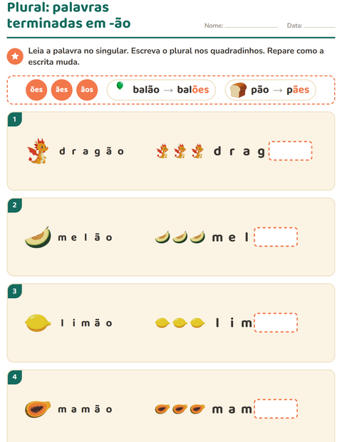 Pré-visualização da ficha de Regras de ortografia para 2º ano do ensino fundamental