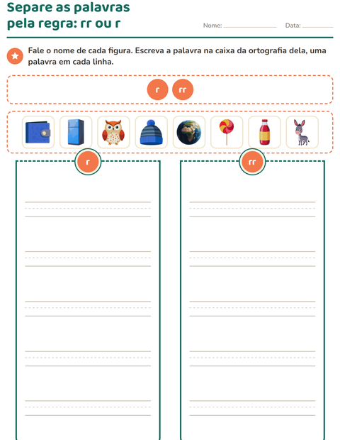Pré-visualização da ficha de Regras de ortografia para 2º ano do ensino fundamental