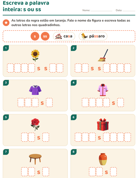 Pré-visualização da ficha de Regras de ortografia para 2º ano do ensino fundamental