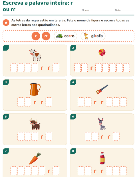 Pré-visualização da ficha de Regras de ortografia para 2º ano do ensino fundamental