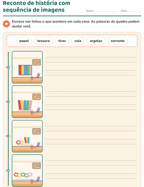 Pré-visualização da ficha de Sequência de fatos para 2º ano do ensino fundamental