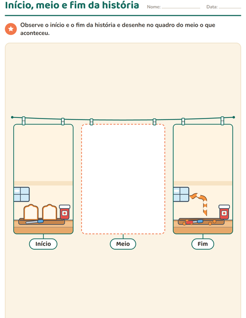 Pré-visualização da ficha de Sequência de fatos para 1º ano do ensino fundamental
