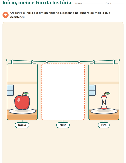 Pré-visualização da ficha de Sequência de fatos para 1º ano do ensino fundamental