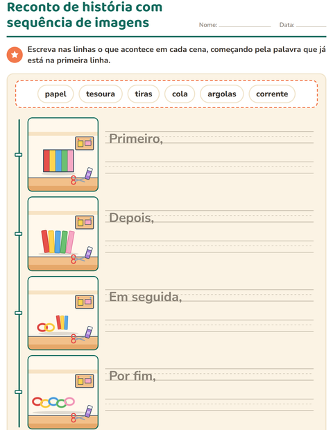 Pré-visualização da ficha de Sequência de fatos para 2º ano do ensino fundamental