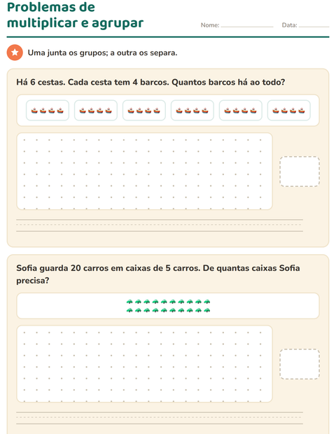 Pré-visualização da ficha de Situações problema com Brinquedos para 3º ano do ensino fundamental