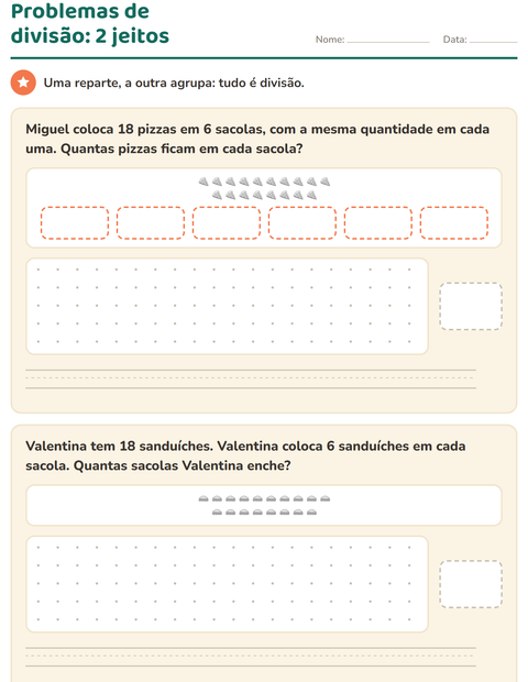 Pré-visualização da ficha de Situações problema com Comida PB 2 para 3º ano do ensino fundamental