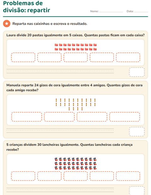 Pré-visualização da ficha de Situações problema com Sala de aula para 3º ano do ensino fundamental