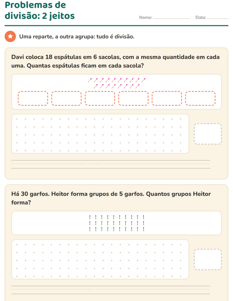 Pré-visualização da ficha de Situações problema com Utensílios de cozinha para 3º ano do ensino fundamental