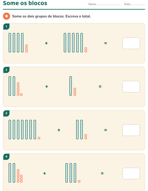 Pré-visualização da ficha de Valor posicional para 2º ano do ensino fundamental