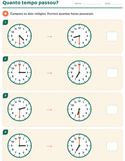 Leitura de horas no 3º ano: minuto a minuto e tempo decorrido — 2