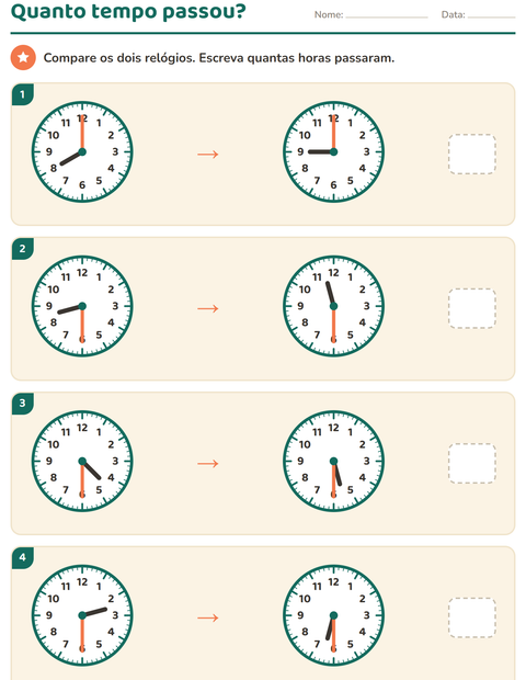 Leitura de horas no 3º ano: minuto a minuto e tempo decorrido — 4